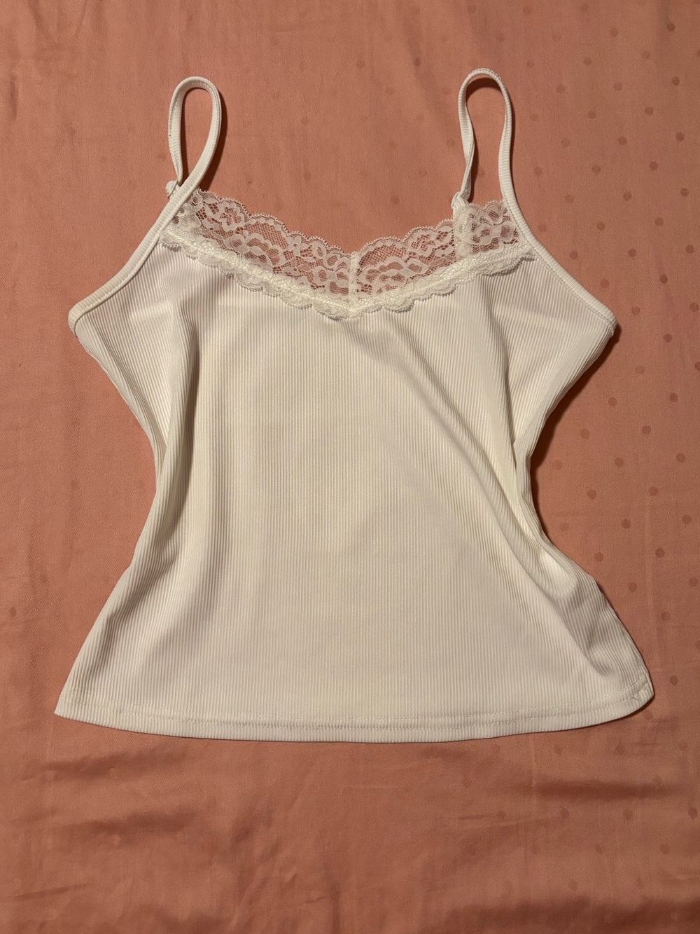 White Lace-Trim Cami Top - Women